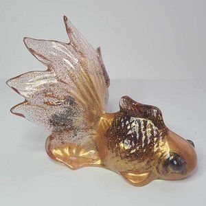 Puffy Goldfish Water Aquarium Fish Bug Eyed Fan Tail Home Decor Glitter
